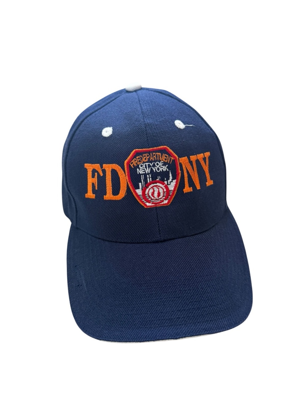 FDNY Fire Department New York Embroidered Navy Adjustable Baseball Hat